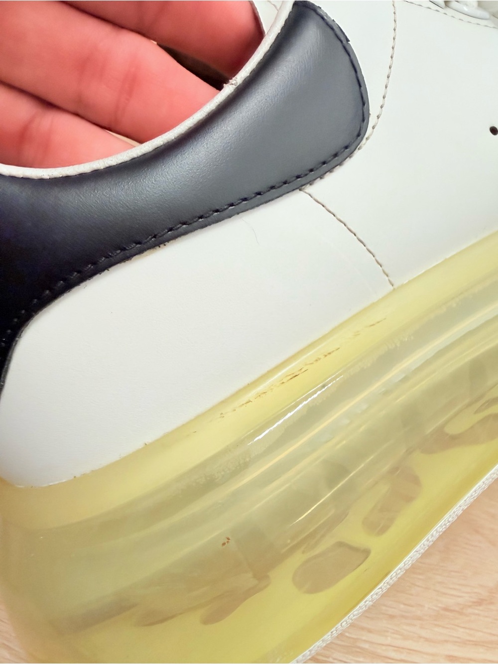 ALEXANDER MCQUEEN Woman’s  Oversized Transparent Sole Sneakers Size 9 - Picture 10 of 16